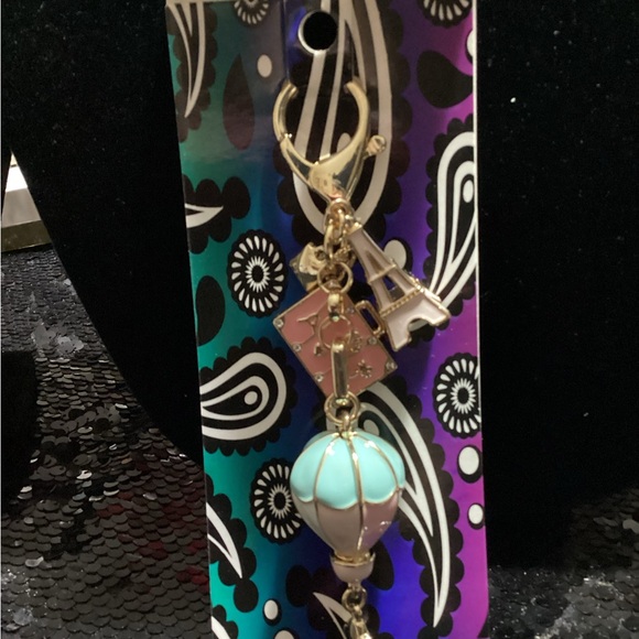 Gold Star Hot Air Balloon Bag/Key Charm - Picture 3 of 5